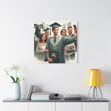 Load image into Gallery viewer, Graduation Canvas Print, Gift for Grads, Wall Art for Celebrations, Proud Graduate Decor, Customizable Artwork

