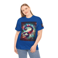 Load image into Gallery viewer, Cosmic Scorpion Tee | Unisex Heavy Cotton Tee | Astrowar Graphic Tees | Space Lover Apparel | Unique Astrology Shirt | Gift for Star [...]
