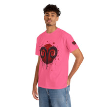 Load image into Gallery viewer, Aries Heart Tee, Unisex Heavy Cotton T-Shirt, Astrology Gift, Birthday Present, Graphic Tee, Casual Wear, Unique Design
