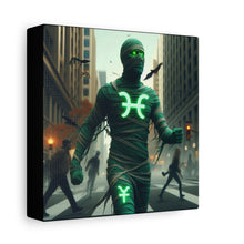 Load image into Gallery viewer, Glow-in-the-Dark Pisces Canvas Art, Zodiac Decor, Astrology Wall Art, Gift for Him/Her, Unique Home Decor, Mystic Vibe
