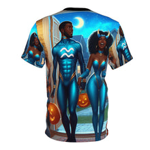 Load image into Gallery viewer, Aquarius Halloween (3) Unisex Cut &amp; Sew Tee (AOP)
