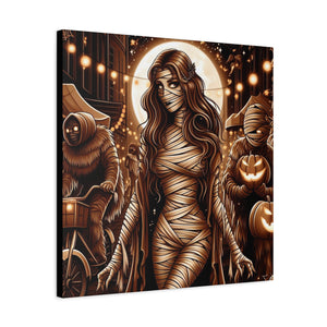 Canvas Wall Art: Halloween Virgo Astrology Mummy