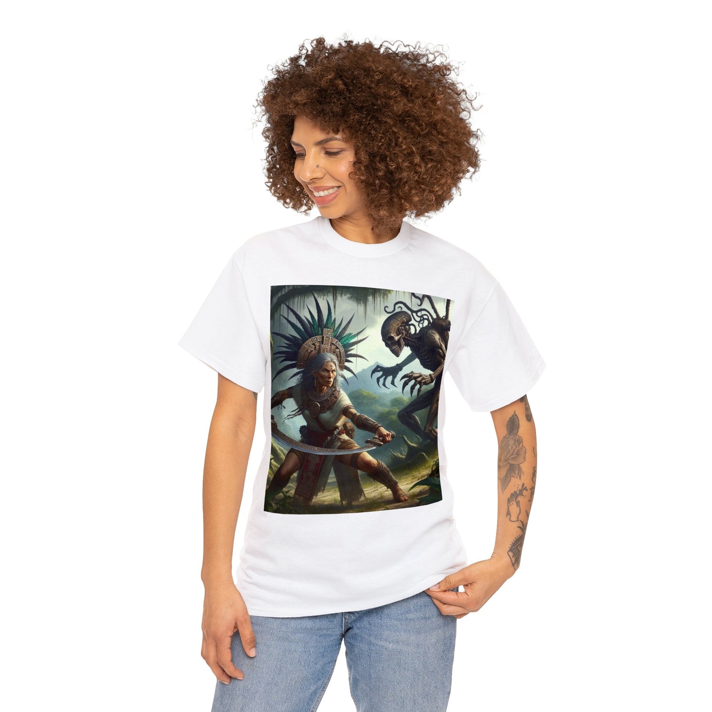 Capricorn Aztec (F3) Unisex Heavy Cotton Tee