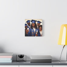 Load image into Gallery viewer, Graduation Canvas Print, Family Celebration Wall Art, Gift for Grads, Personalized Decor, Graduation Ceremony Keepsake
