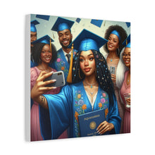 Load image into Gallery viewer, Graduation Celebration Canvas Print, Gift for Graduates, Wall Art for Graduation Parties, Matte Canvas Decor, Unique Grad Gift
