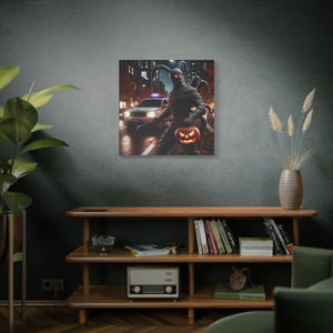 Halloween Canvas Wall Art, Spooky Mummy Decor, Perfect for Fall Home Decoration, Haunted House Vibes, Unique Gift Idea