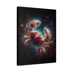 Cosmic Crab Canvas Wall Art, Nebula Art Print, Home Decor, Astrological Gift, Galactic Art Piece, Space-Themed Decoration