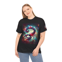 Load image into Gallery viewer, Cosmic Scorpion Tee | Unisex Heavy Cotton Tee | Astrowar Graphic Tees | Space Lover Apparel | Unique Astrology Shirt | Gift for Star [...]
