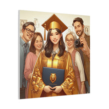 Load image into Gallery viewer, Graduation Canvas Print, Personalized Gift, Graduation Decor, Student Artwork, Wall Art for Celebrations
