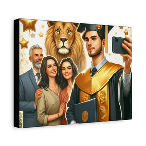 Graduation Canvas Wall Art, Family Celebration, Proud Graduate Gift, Personalized Home Decor, Customizable Art Piece