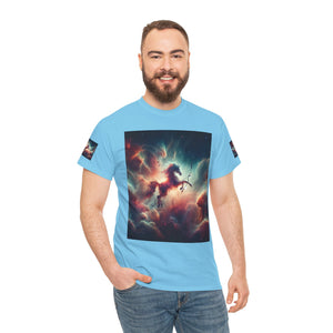 Sagittarius Galactic Unicorn Tee - Unisex Cotton T-Shirt for Cosmic Lovers, Fantasy Fans, Trendy Apparel, Astral War Merch, Gift for All Occasions