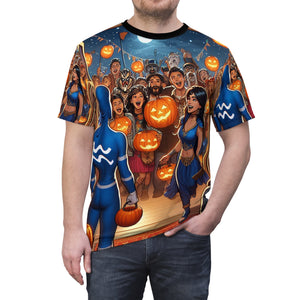 Aquarius Halloween (1) Unisex Cut & Sew Tee (AOP)