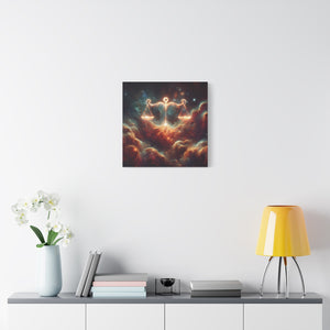 Celestial Libra Canvas Art, Zodiac Decor for Astrology Lovers, Modern Wall Art, Cosmic Balance Artwork, Gift for Libra Sign