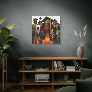 Graduation Celebration Canvas Print, Modern Art for Graduates, Unique Gift for Student, Home Decor, Thoughtful Graduation Gift