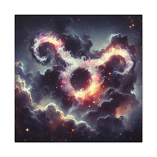 Load image into Gallery viewer, Cosmic Taurus Canvas Art, Zodiac Decor, Astrology Wall Hanging, Gift for Taurus, Home Decor, Space Art

