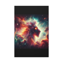 Load image into Gallery viewer, Cosmic Lion Canvas Art, Galaxy Decoration, Home Decor, Inspirational Wall Art, Gift for Lion Lovers, Space Art Print
