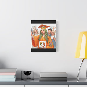 Graduation Celebration Canvas Print, Gift for Graduates, Wall Art, Home Decor, Gift for Her, Graduation Party Decor