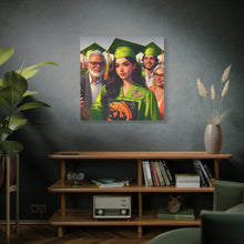 Load image into Gallery viewer, Graduation Canvas Print, Personalized Gift, Wall Art for Graduate, Celebration Decor, Matriculation Memory
