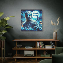 Load image into Gallery viewer, Mummy-Themed Canvas Art, Perfect for Halloween and Spooky Decor, Unique Home Wall Art, Great Gift for Horror Lovers, Halloween Decor
