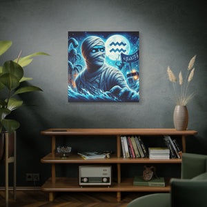 Mummy-Themed Canvas Art, Perfect for Halloween and Spooky Decor, Unique Home Wall Art, Great Gift for Horror Lovers, Halloween Decor