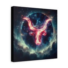 Load image into Gallery viewer, Astrological Taurus Canvas Print | Zodiac Wall Art, Home Decor, Gift for Astrology Lovers, Cosmic Decor, Unique Taurus Art

