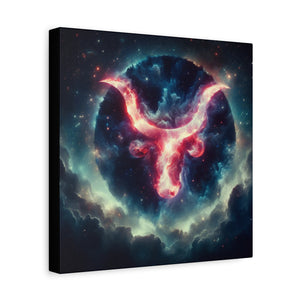 Astrological Taurus Canvas Print | Zodiac Wall Art, Home Decor, Gift for Astrology Lovers, Cosmic Decor, Unique Taurus Art