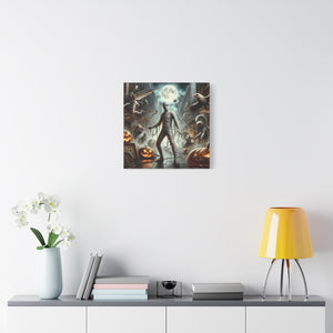 Spooky Mummy Art Canvas Print | Halloween Home Decor, Fall Wall Art, Unique Gift, Framed Mummy Artwork, Creepy Halloween Decor