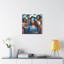 Load image into Gallery viewer, Graduation Celebration Canvas Print, Gift for Graduates, Wall Art for Graduation Parties, Matte Canvas Decor, Unique Grad Gift
