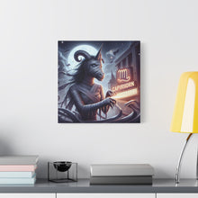 Load image into Gallery viewer, Canvas Print - Halloween Capricorn Astrology Mummy

