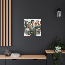Load image into Gallery viewer, Graduation Canvas Print, Gift for Grads, Wall Art for Celebrations, Proud Graduate Decor, Customizable Artwork
