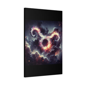 Cosmic Taurus Canvas Art, Zodiac Decor, Astrology Wall Hanging, Gift for Taurus, Home Decor, Space Art