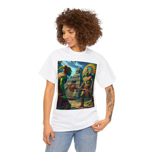 Pisces Aztec (2) Unisex Heavy Cotton Tee