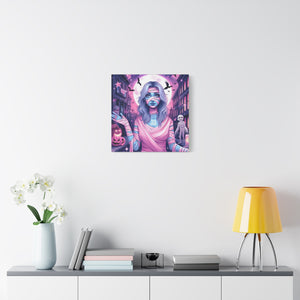 Halloween Art Canvas, Spooky Decor, Wall Art, Halloween Decoration, Witch Artwork, Gifts for Her