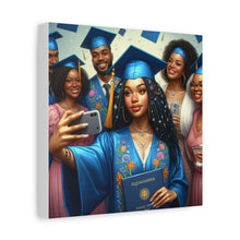 Load image into Gallery viewer, Graduation Celebration Canvas Print, Gift for Graduates, Wall Art for Graduation Parties, Matte Canvas Decor, Unique Grad Gift
