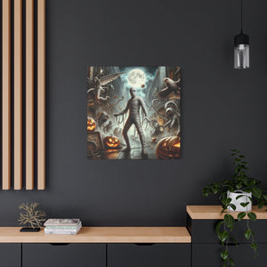 Spooky Mummy Art Canvas Print | Halloween Home Decor, Fall Wall Art, Unique Gift, Framed Mummy Artwork, Creepy Halloween Decor