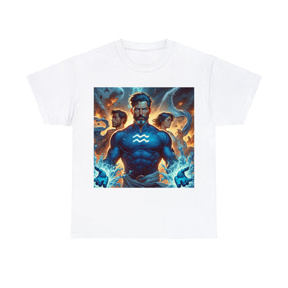 Aquarius Father's Day (7) Unisex Heavy Cotton Tee