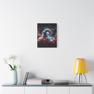 Celestial Ram Canvas Print, Astronomical Art for Home Decor, Unique Gift for Astrology Lovers, Cosmic Wall Art, Stretched Canvas