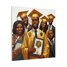 Load image into Gallery viewer, Graduation Celebration Canvas Art, Custom Wall Decor for Graduates, Gift for Newly Graduated, Inspirational Graduate Wall Art, [...]
