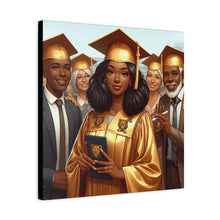 Load image into Gallery viewer, Graduation Canvas Print, Celebration Wall Art, Graduation Gift, Inspired Decor, Educational Achievement, Customizable Artwork
