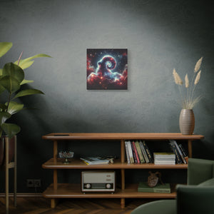 Celestial Ram Canvas Print, Astronomical Art for Home Decor, Unique Gift for Astrology Lovers, Cosmic Wall Art, Stretched Canvas