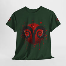 Load image into Gallery viewer, Aries Heart Tee, Unisex Heavy Cotton T-Shirt, Astrology Gift, Birthday Present, Graphic Tee, Casual Wear, Unique Design
