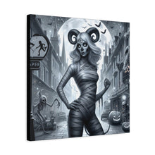 Load image into Gallery viewer, Canvas Print - Halloween Capricorn Astrology Mummy
