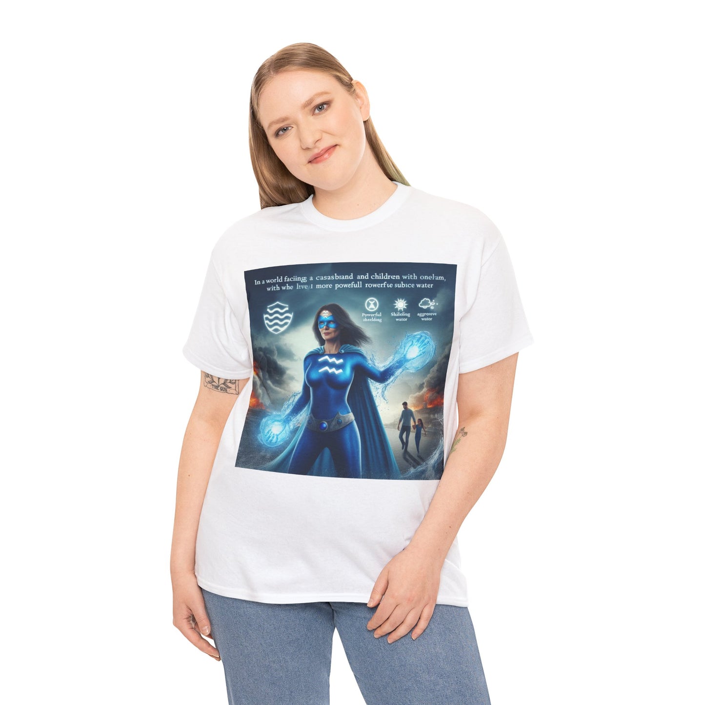 Aquarius Mother's Day (3) Unisex Heavy Cotton Tee