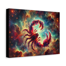 Load image into Gallery viewer, Cosmic Scorpio Canvas Art, Zodiac Wall Decor, Celestial Home Decor, Scorpio Gift, Astrology Wall Art
