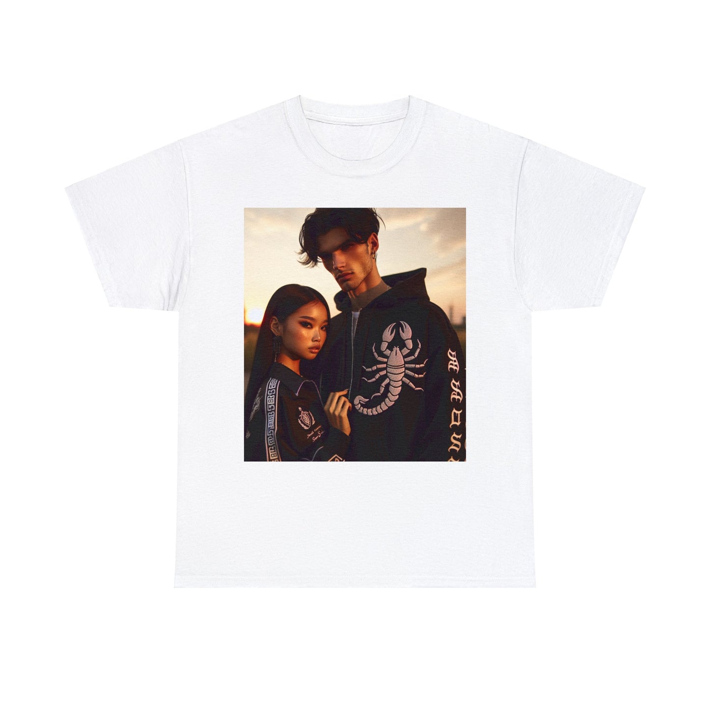 Unisex Scorpio Couple (3) Heavy Cotton Tee