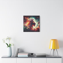 Load image into Gallery viewer, Cosmic Lion Canvas Art, Galaxy Decoration, Home Decor, Inspirational Wall Art, Gift for Lion Lovers, Space Art Print
