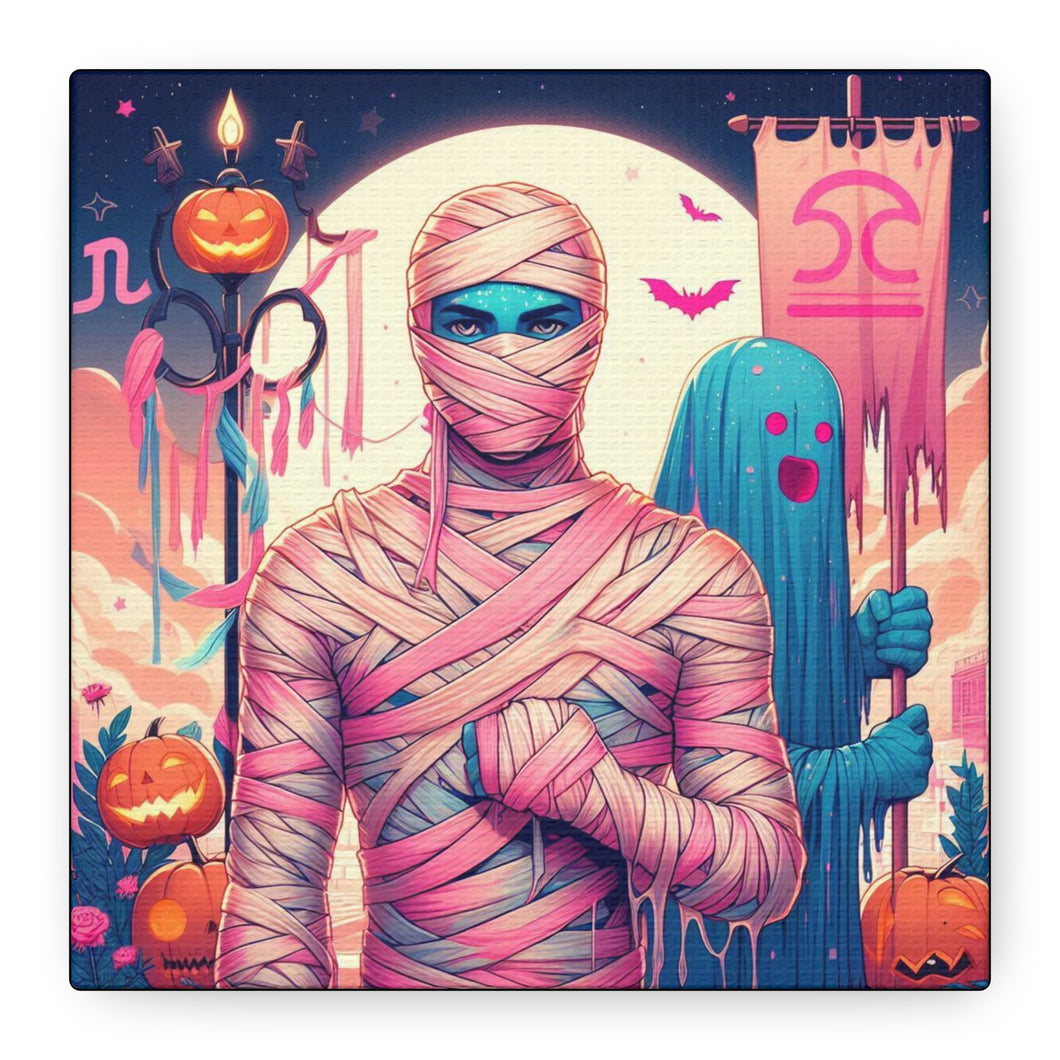 Canvas Art - Halloween Libra Astrology Mummy