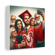 Load image into Gallery viewer, Custom Graduation Canvas Print, Family Portrait Wall Art, Celebrate Achievements, Perfect Gift for Graduates, Aries Zodiac Decor
