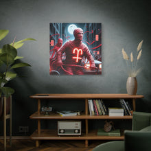 Load image into Gallery viewer, Retro Horror Art Canvas Print, Mummy Wall Art, Spooky Home Decor, Halloween Gift, Dark Aesthetic
