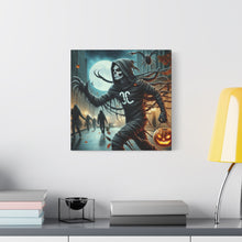 Load image into Gallery viewer, Spooky Halloween Wall Art Canvas, Creepy Decor for Haunted Houses, Trick or Treat Wall Hanging, Frightening Artwork, Seasonal Home Decor
